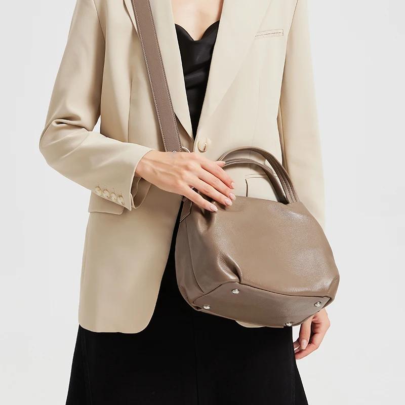 Sac à main en cuir de vache véritable pour femmes, sac à bandoulière de luxe, sacs de marque de luxe