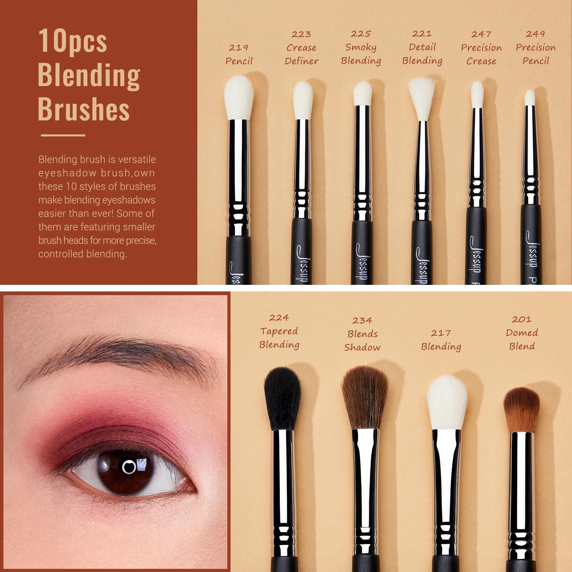 Jessup-Ensemble de pinceaux de maquillage pour les yeux, pinceau de maquillage professionnel, pincea