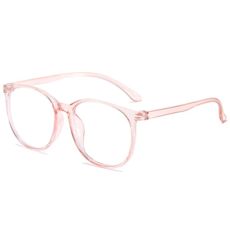 Lunettes d'ordinateur transparentes à grande monture pour femmes, rondes, Anti-lumière bleue, optiqu