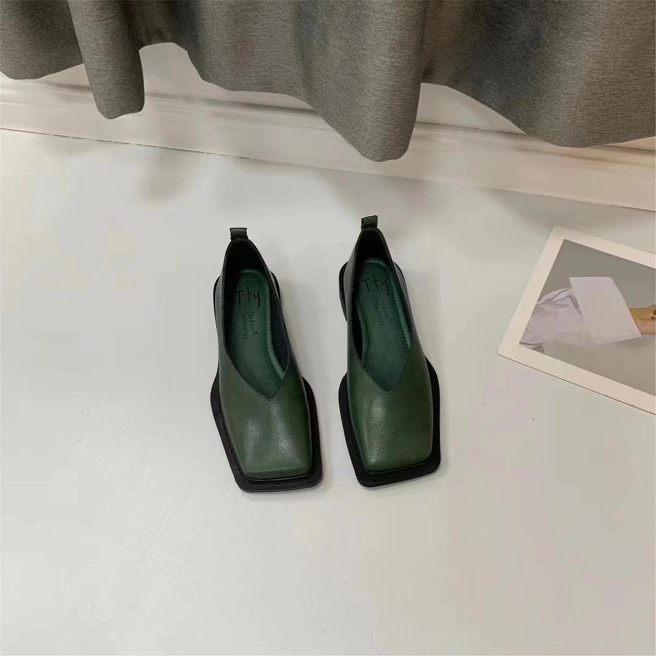 Bailamos-Chaussures plates carrées pour femmes, mocassins décontractés, doux, élastiques, ballerine