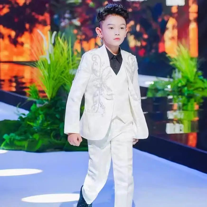Costume de spectacle pour enfants, nouvelle collection, Design de perles à paillettes, robe de soiré