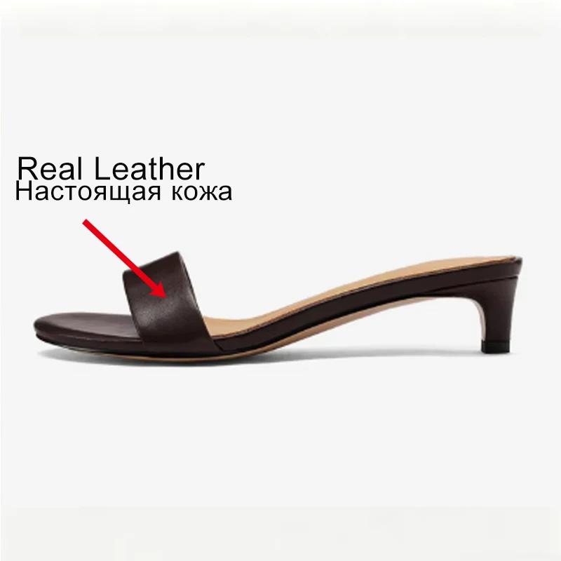 JOZHAMTA 2026 Nouvelles Sandales à Talon Moyen en Cuir Véritable pour Femme, Tailles 34-43, Idéales