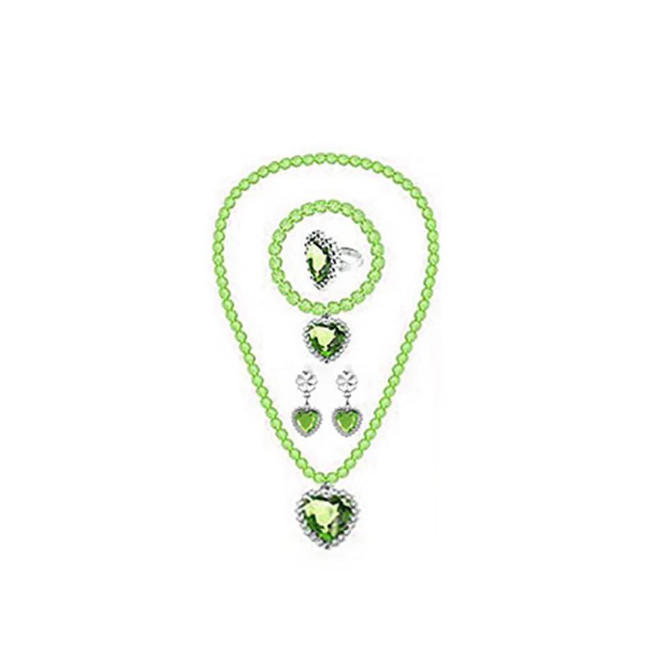 Enfants filles Elsa Sofia Belle princesse accessoires raffinement perles collier Bracelet bague bouc