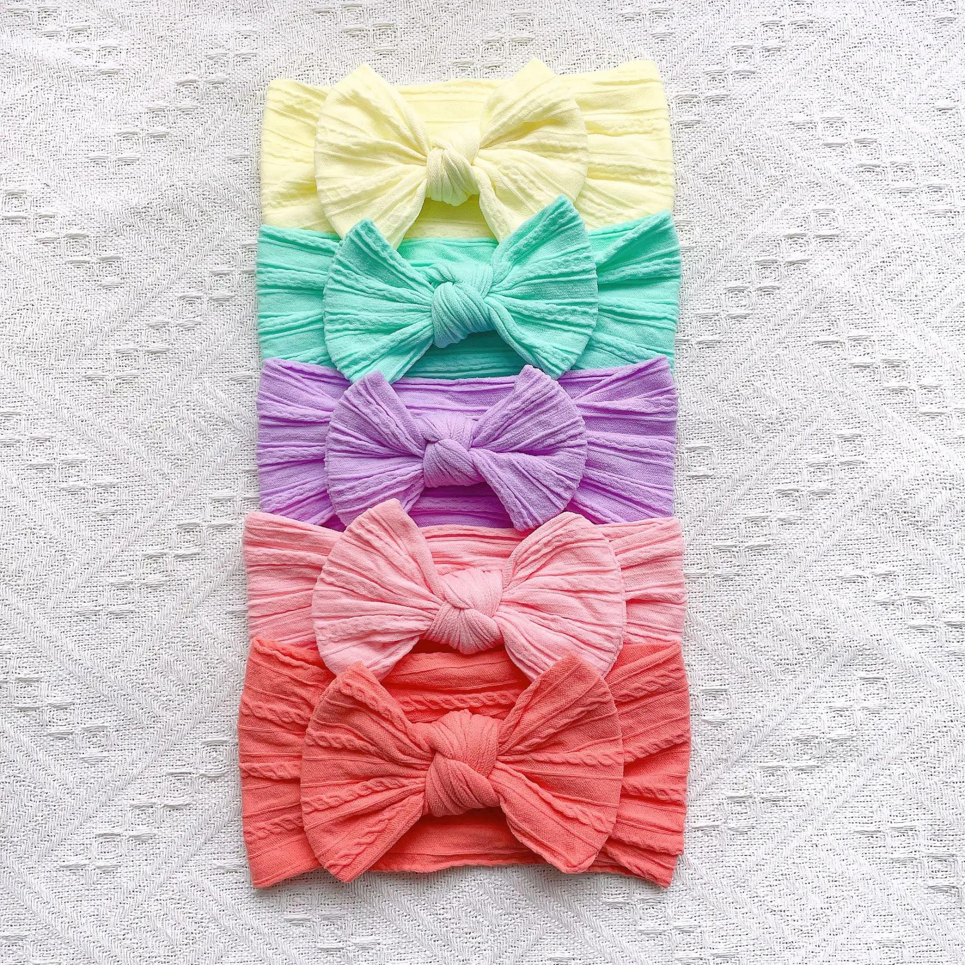 5 pièces mignon arcs bébé bandeau doux élastique bébé fille bandes de cheveux pour nouveau-né infant