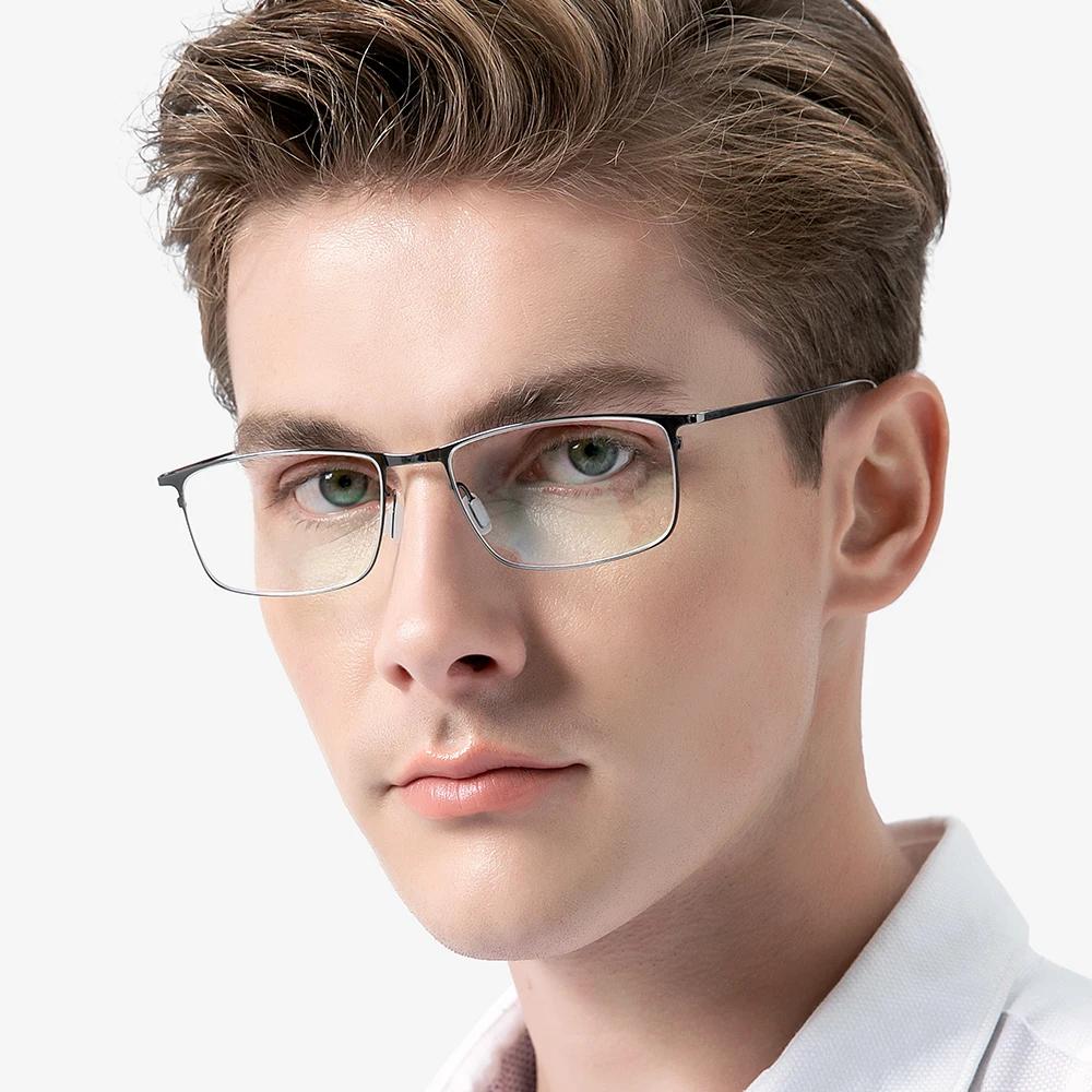 FONEX alliage lunettes cadre hommes montures à jante complète haut de gamme qualité lunettes carrées
