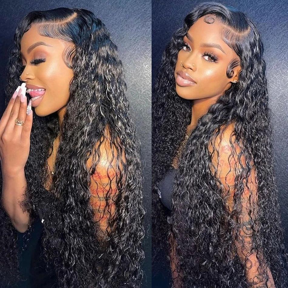 Perruque de cheveux humains bouclés Deep Wave pour femme, perruque Full Lace Closure, 4x4, 5x5, 13x6