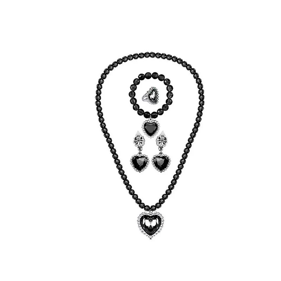 Enfants filles Elsa Sofia Belle princesse accessoires raffinement perles collier Bracelet bague bouc