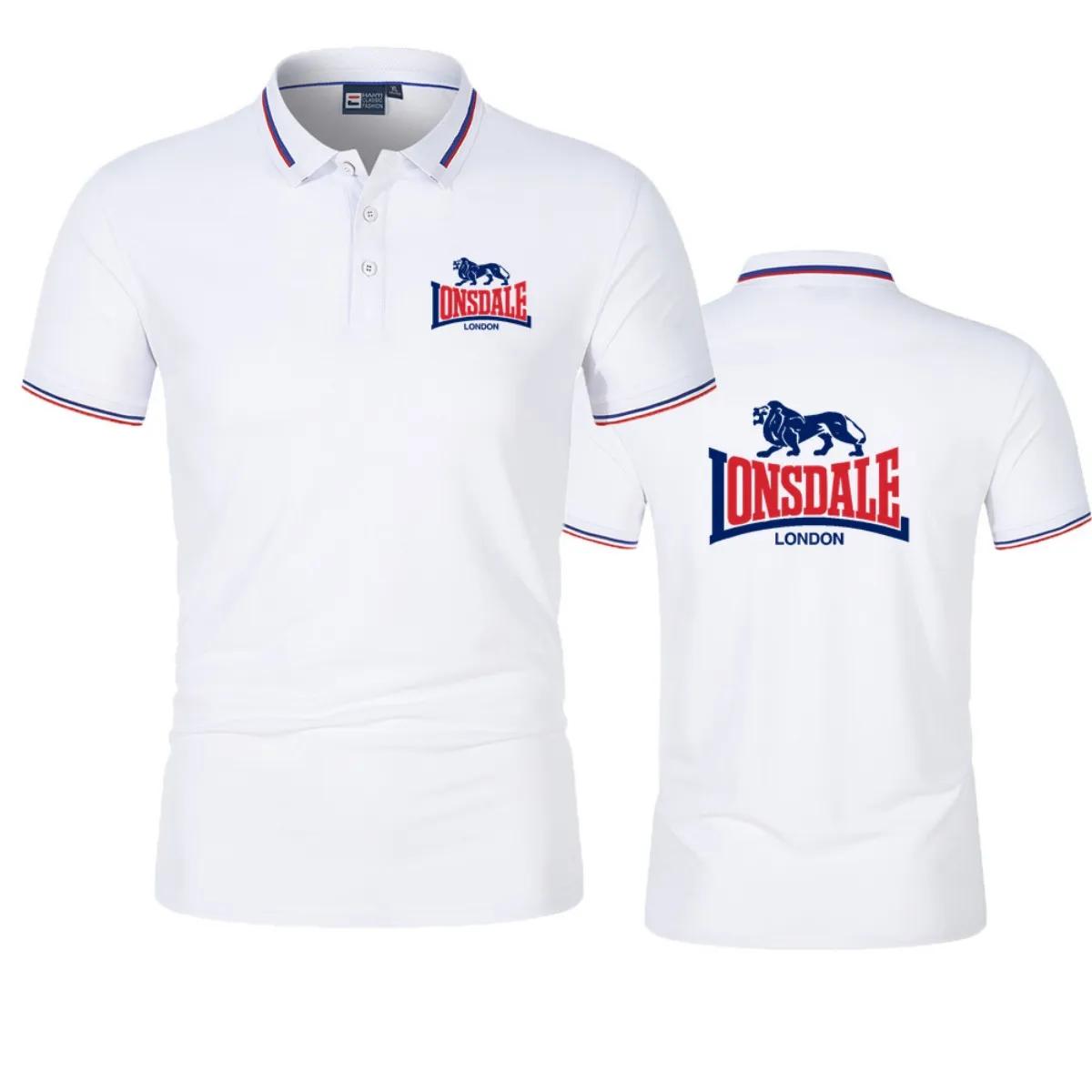 LONSDALE Polo à manches courtes pour hommes, nouveau haut décontracté de style streetwear d'été pour