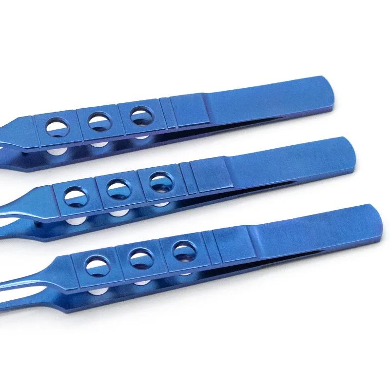 Pince ophtalmique en titane de 11cm, Micro ciseaux, Instruments microchirurgicaux en titane, pince à