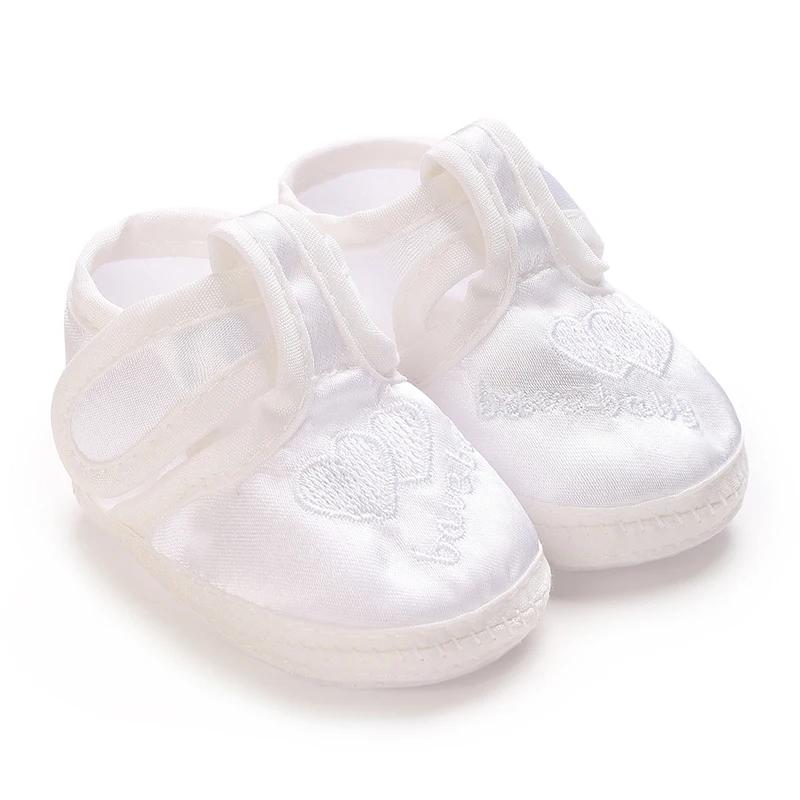 Première chaussure de baptême pour nouveau-né : chaussures de baptême blanches pour nouveau-nés garç