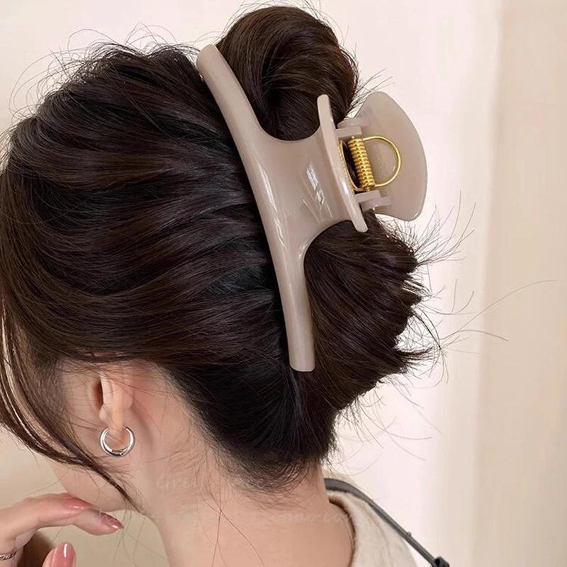Pince à cheveux élégante et solide de 5,91 pouces pour femmes, accessoire pour cheveux longs et épai