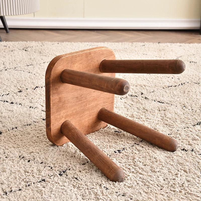 Tabouret Proxy de Alicante en Bois Massif, Petit Tabouret de Document de Brochure pour le Salon, l'E
