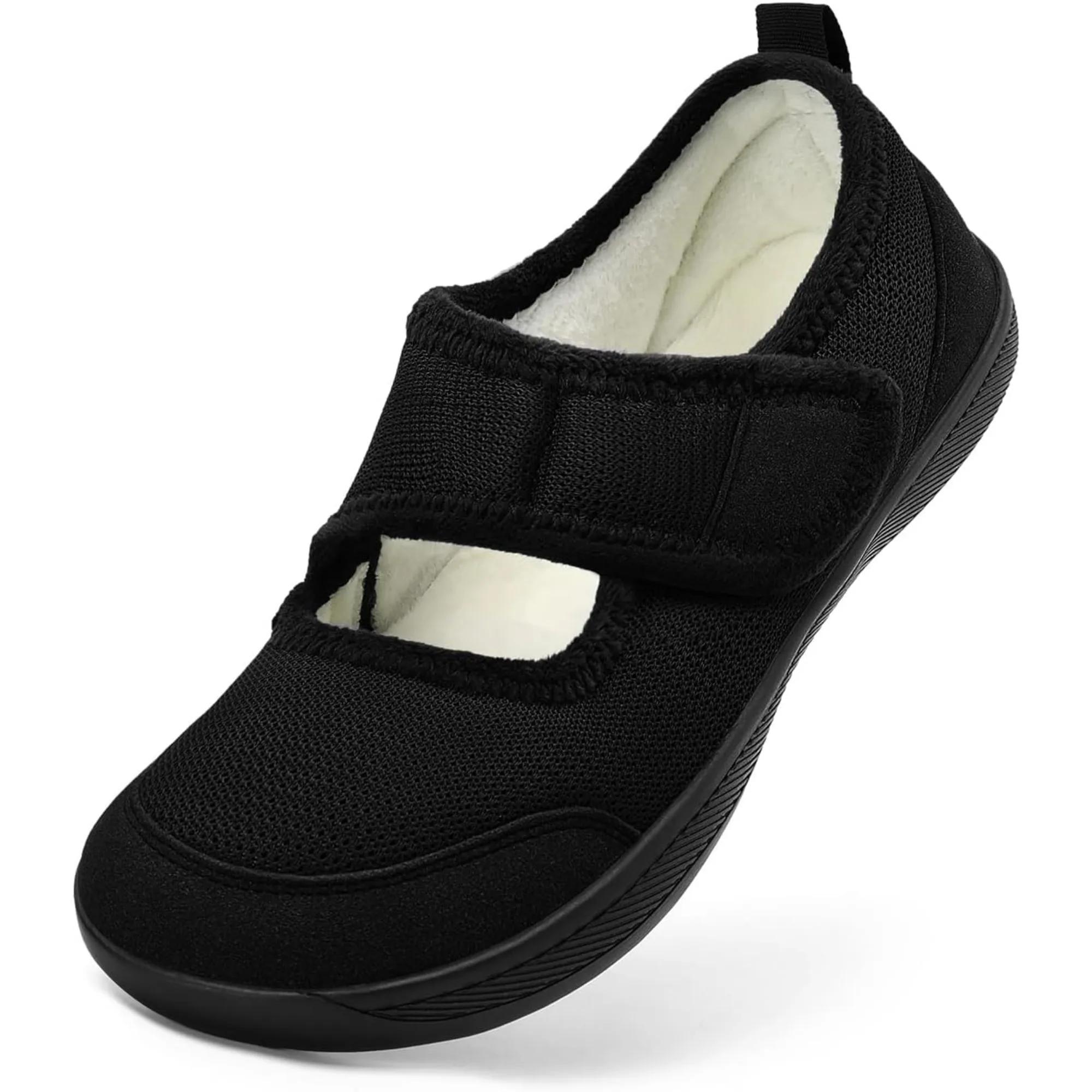 Pantoufles larges pour femmes, chaussures pour diabétiques, œdème, chaussures de marche pieds nus, p