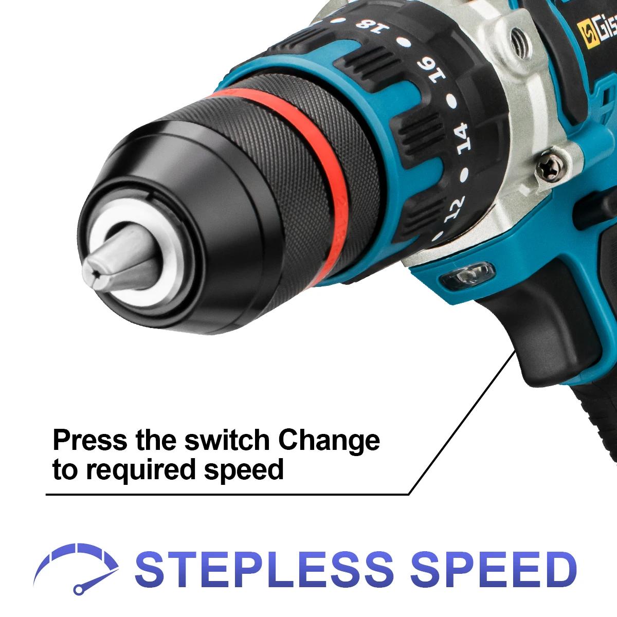 Makita – perceuse à percussion électrique sans balais 480N.M, perceuse sans fil, tournevis électriqu