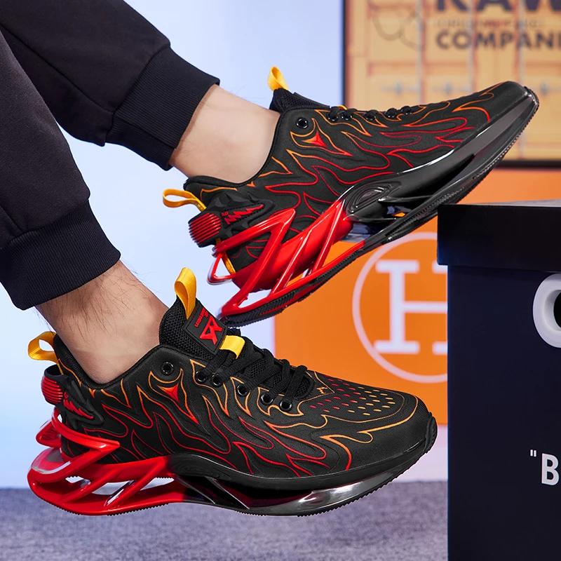 Chaussures de sport décontractées pour hommes, avec absorption des chocs, tendance, rehaussantes, po