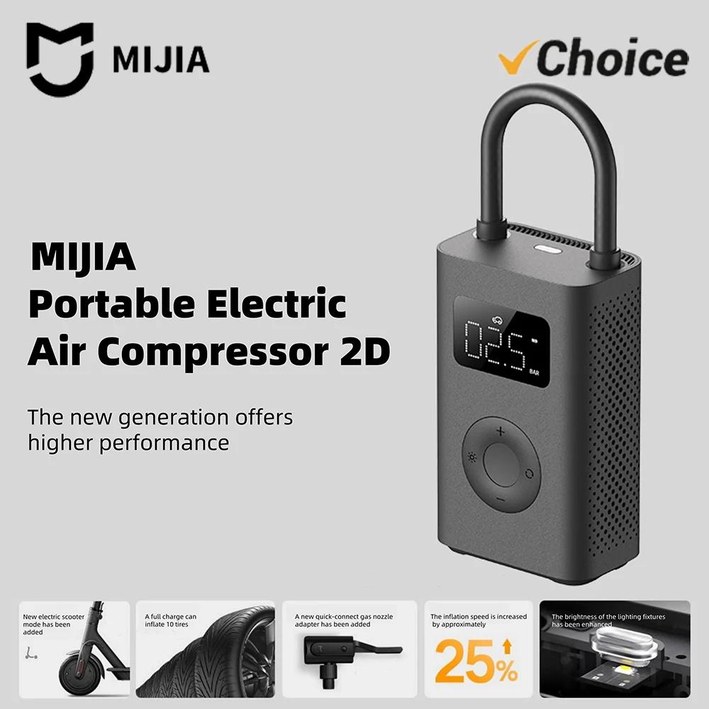 Nouveau compresseur d'air gonflable MIJIA 2D 2000mAh, pompe à air portable 2D pour vélo, voiture, mo