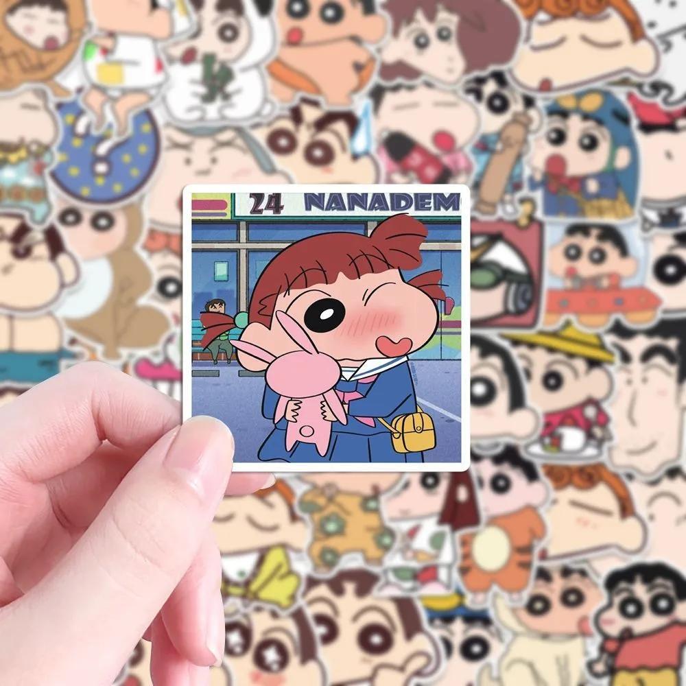 100 pièces dessin animé Crayon Shin Chan autocollants Kawaii décalcomanies enfants jouets pour voitu