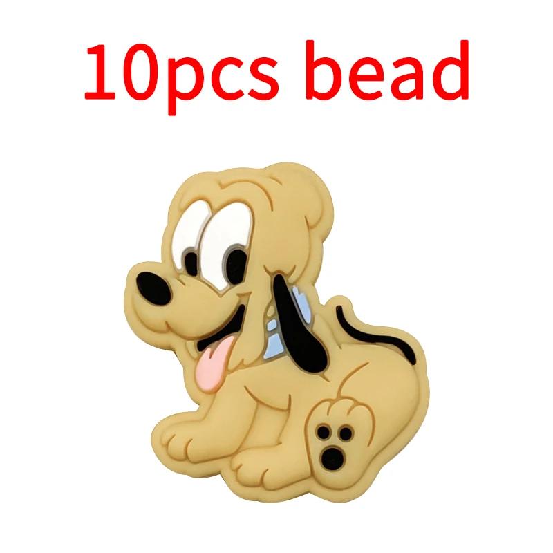 10 perles en silicone Disney pour sucette de bébé, accessoires de chaîne de sucette en silicone sans