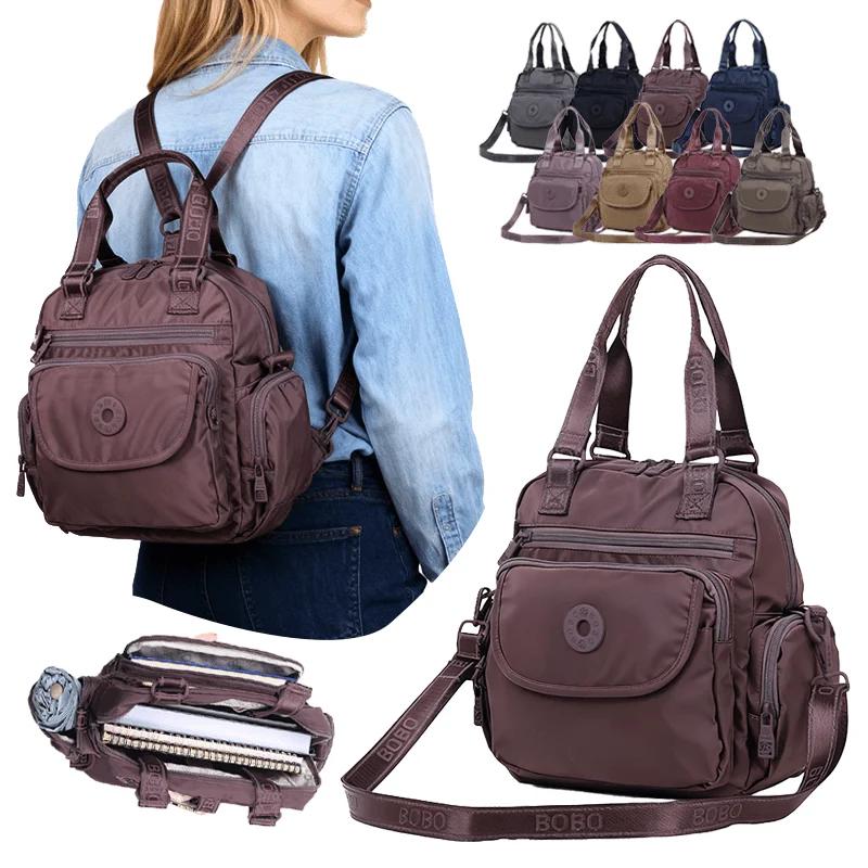 Sac à dos polyvalent et léger pour femmes, sac à bandoulière unisexe multi-poches, sacs Preppy léger