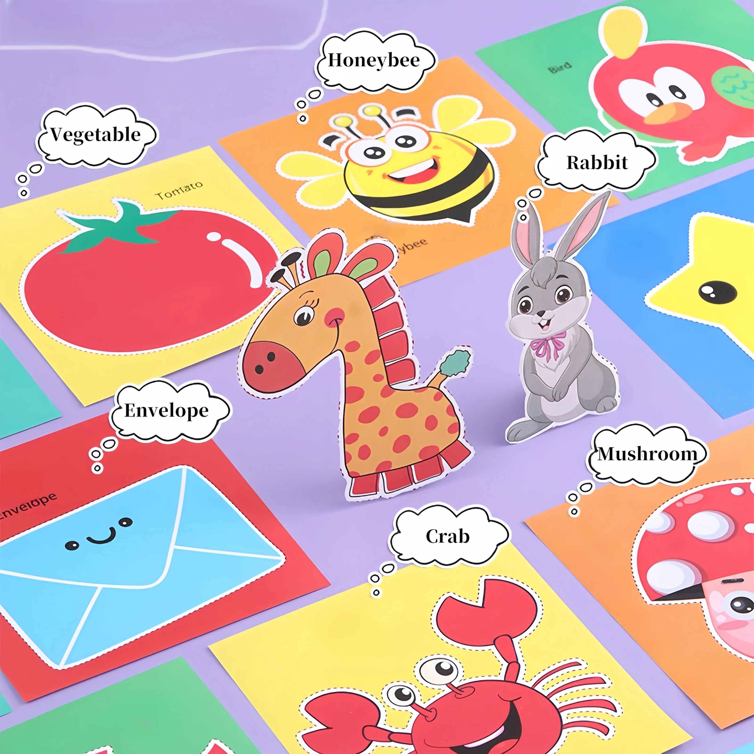 Ensemble d'activités pour enfants avec ciseaux, 96 pièces - Comprend des outils de découpe de papier
