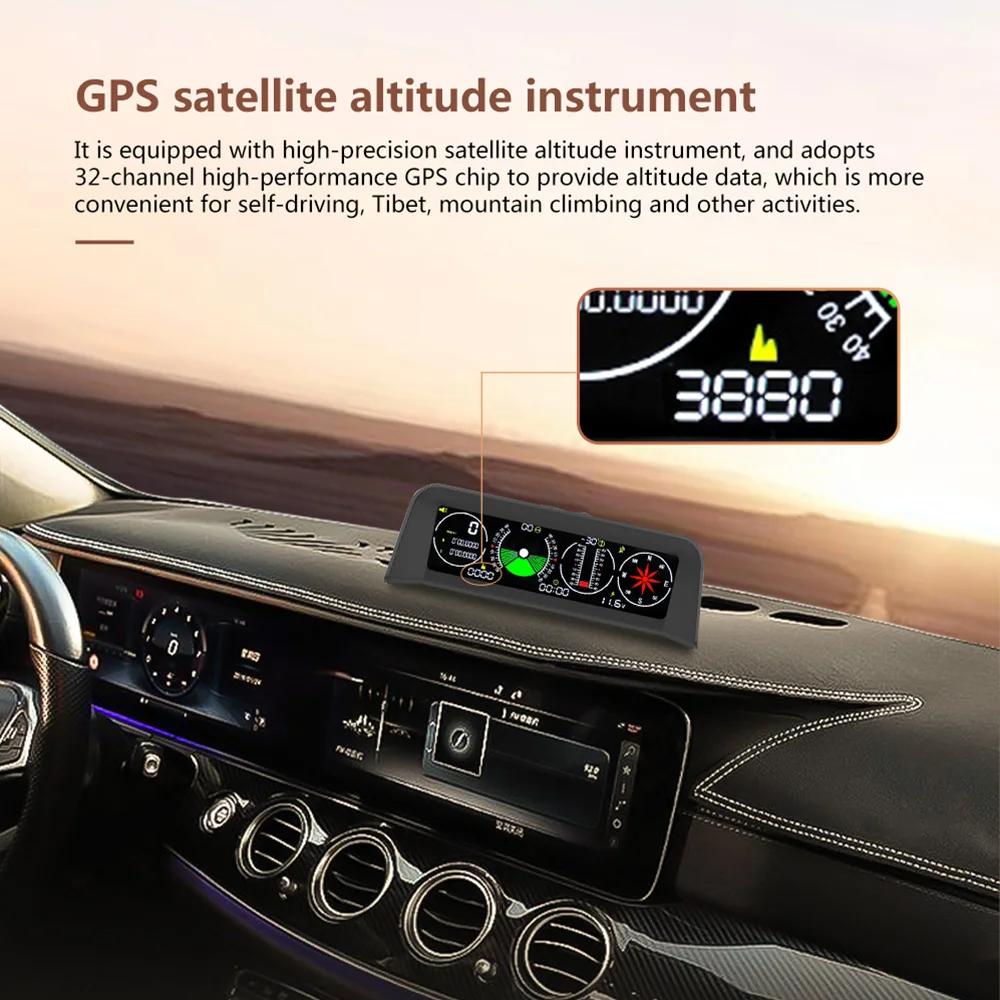 X90 GPS vitesse PMH KMH compteur de pente intelligent inclinomètre boussole de voiture HUD pas d'inc