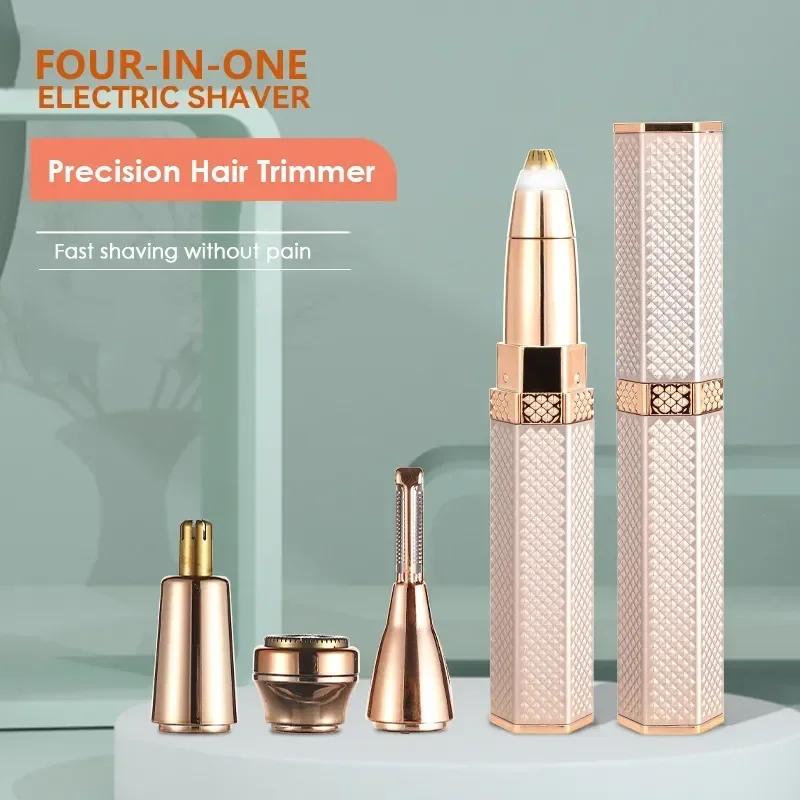 Rasoir électrique Facial 4 en 1 pour femmes, rasoir de sourcils, épilateur corporel, Rechargeable, i