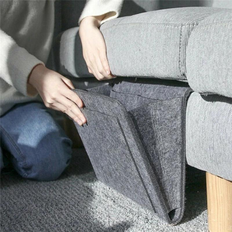 Organisateur suspendu pour lit de bébé – Poches de rangement en feutre pour canapé, chevet, télécomm