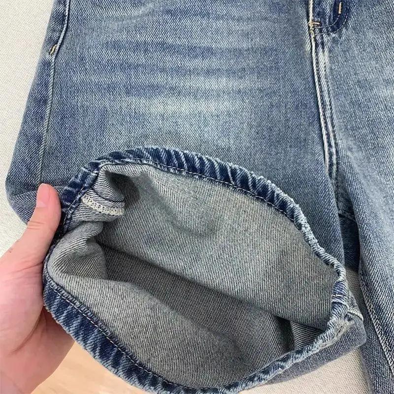 Printemps été femmes décontracté Denim Shorts mode femme jambe large jean court genou longueur Denim
