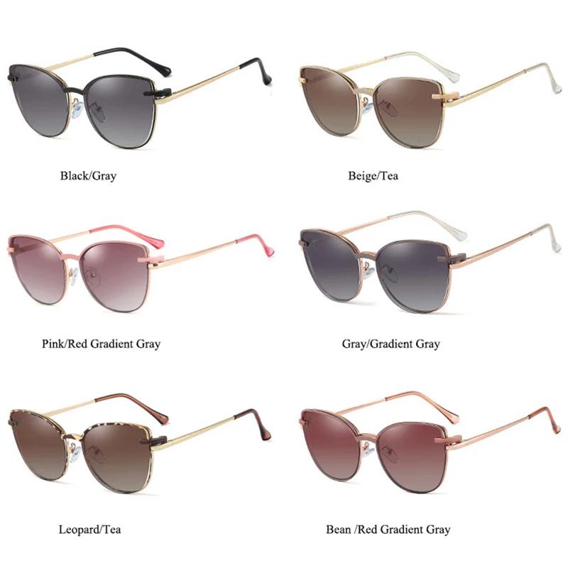Cateye femmes pince magnétique lunettes de soleil polarisées lunettes de Prescription optique mode m