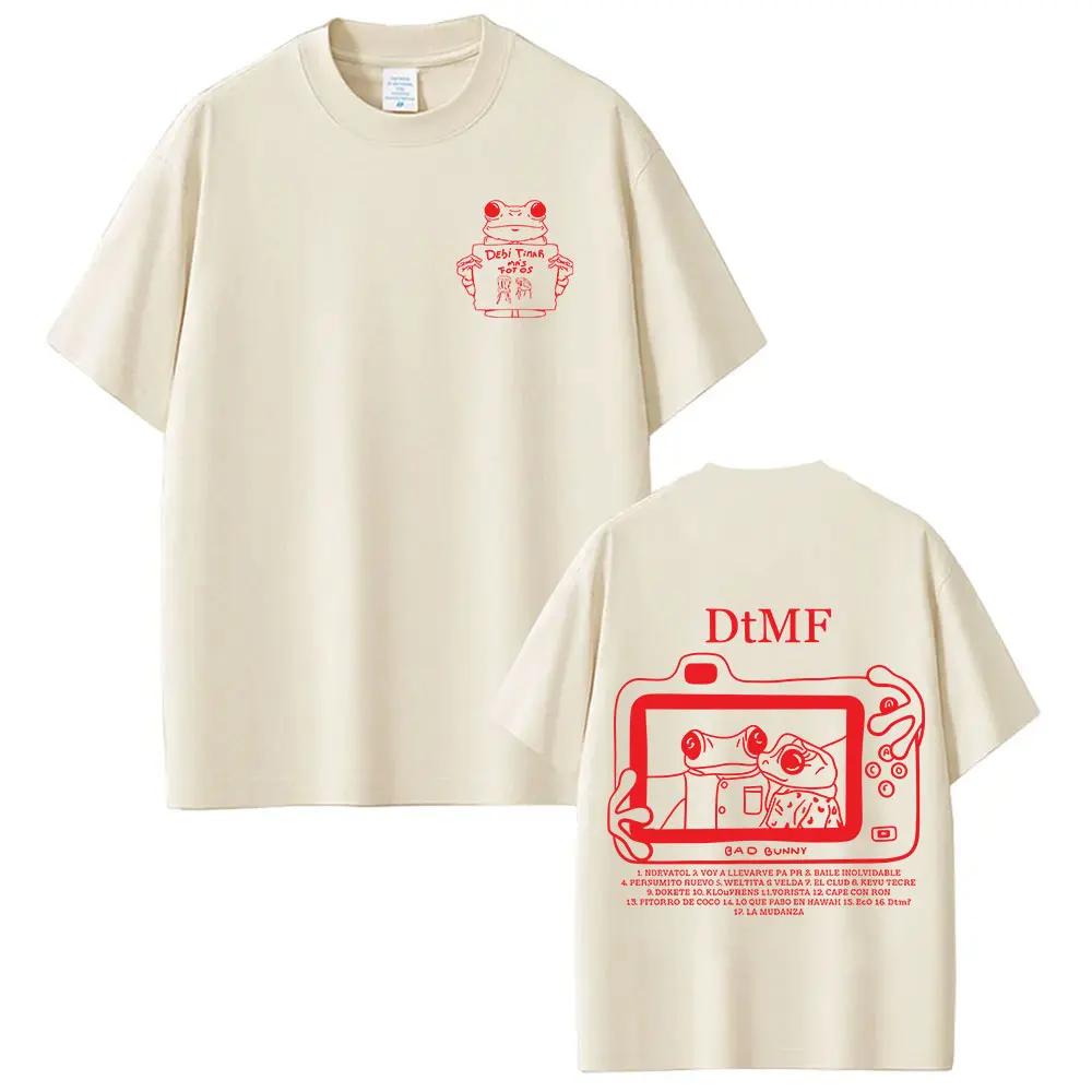 Rappeur Bad Bunny Tour 2025 Debi Tirar Mas Fotos DTMF Merch T-Shirt vêtements pour hommes été col ro