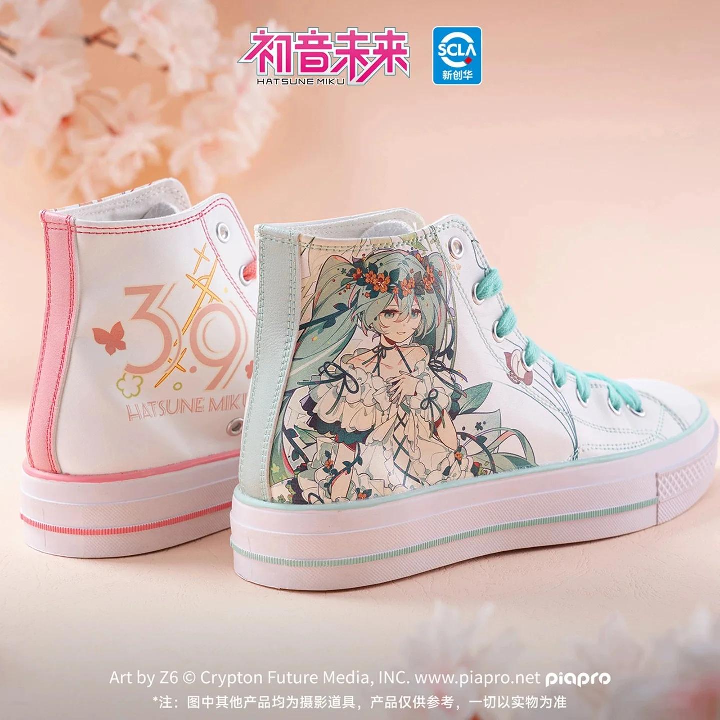 Original Moeyu Hatsune Miku chaussures pour femmes hommes décontracté à lacets toile baskets dame ch