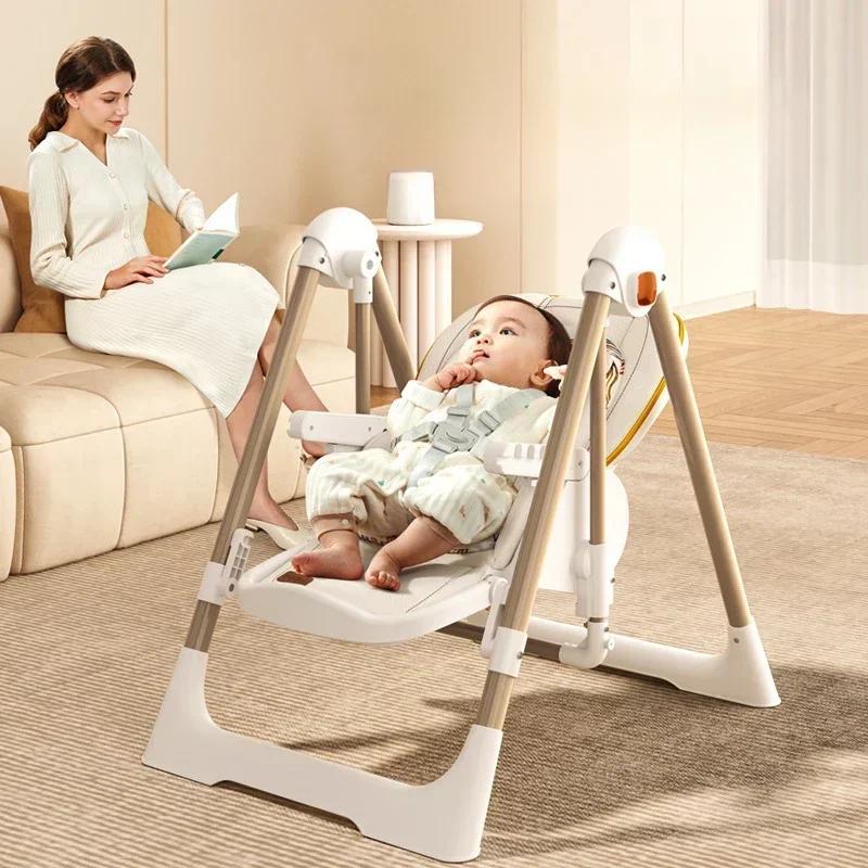 Chaise de salle à manger pliable 2 en 1 pour enfants, balançoire à bascule pour bébé, fauteuil de sa