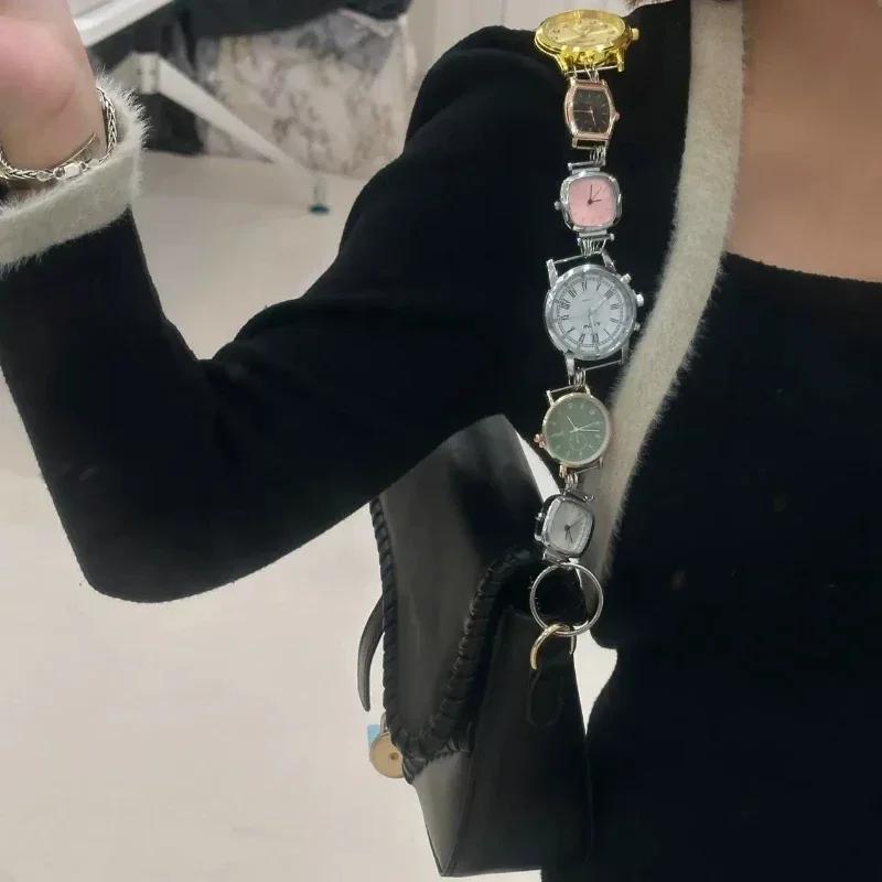 Sac de selle de luxe de styliste pour femmes, sac à bandoulière Chic avec bracelet de montre en méta