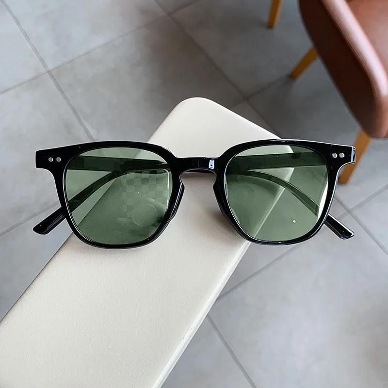 Nouvelles lunettes de soleil vintage de luxe pour femmes et hommes, montures carrées et petites rond