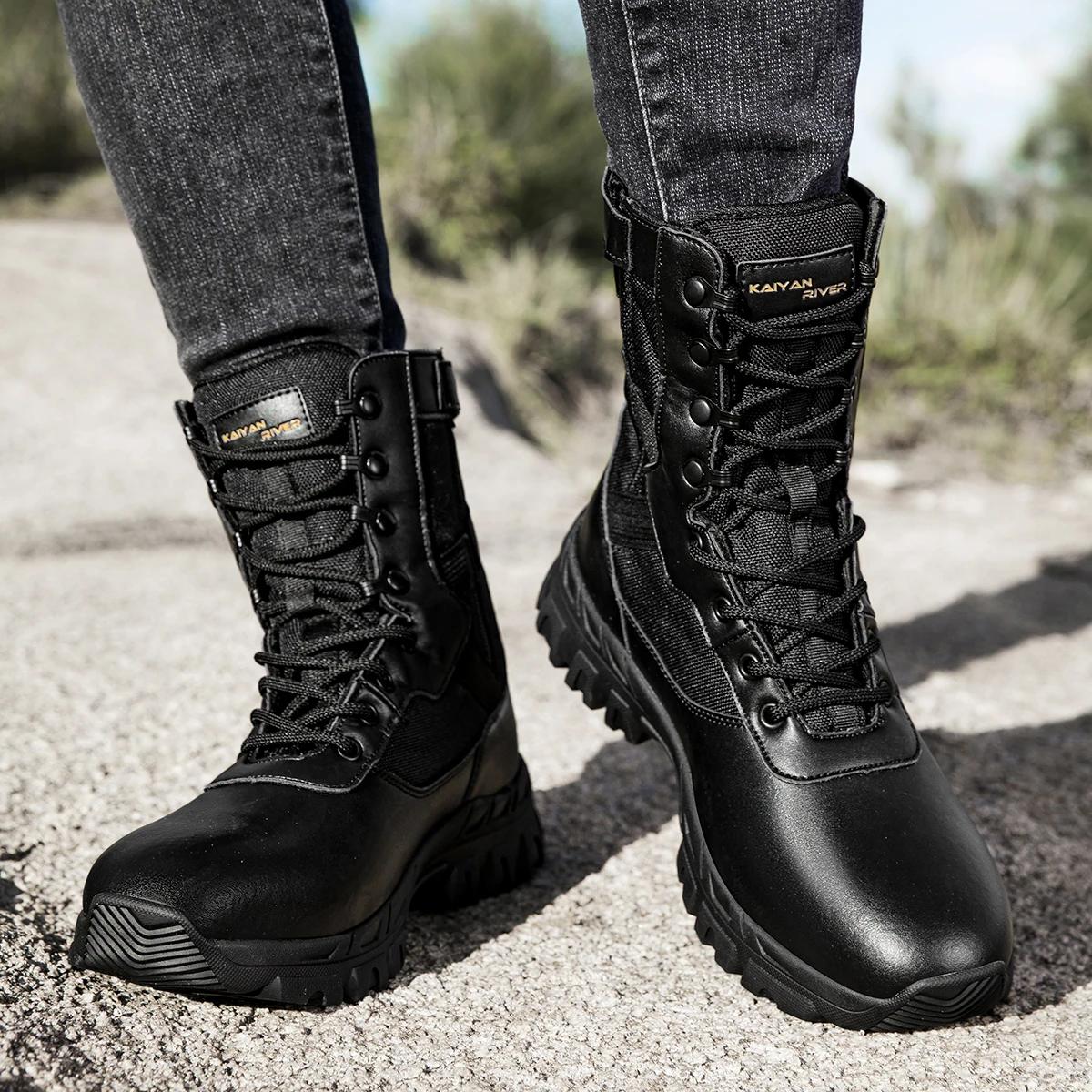 Bottes tactiques militaires pour hommes et femmes, chaussures militaires imperméables unisexes de ha