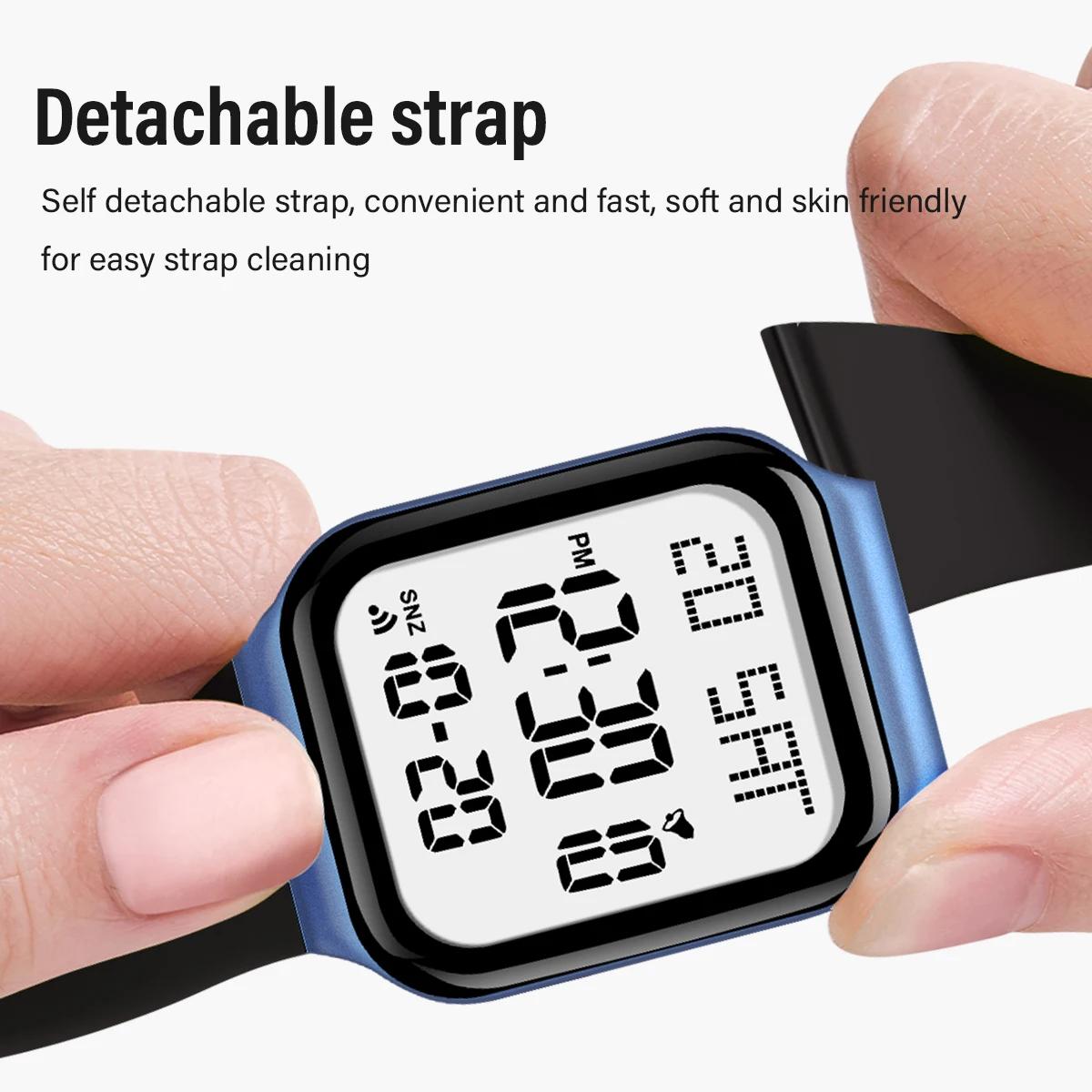 Montre d'étudiant mode montre de sport décontractée LED lumineux étanche affichage numérique montre