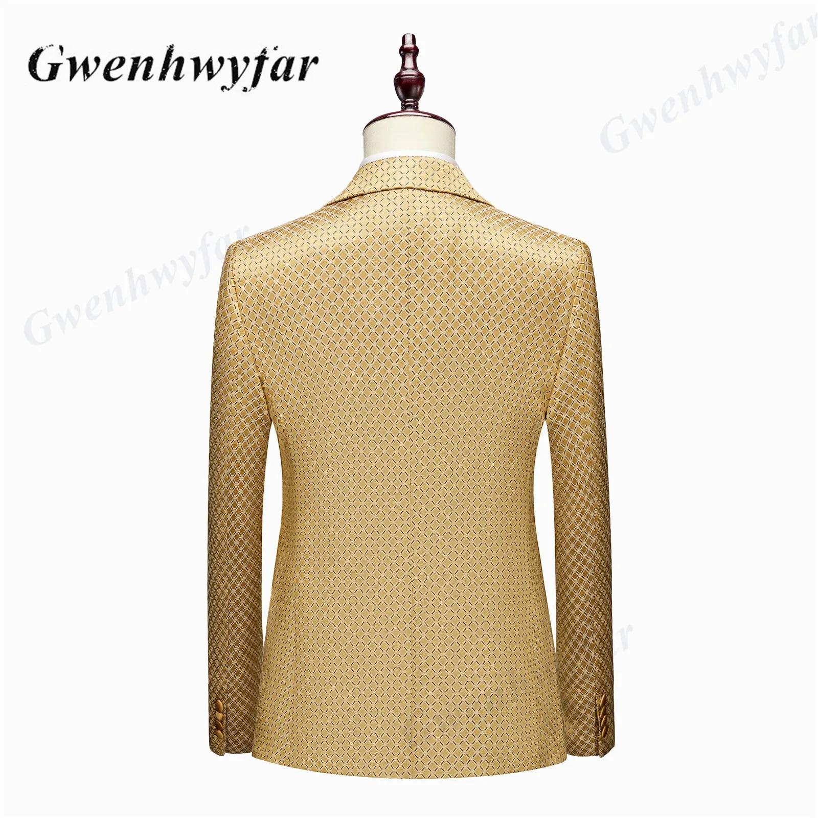 Gwenhwyfar blé-or modèles costumes pour hommes 2026 automne costumes de fête comprenant plaine or re
