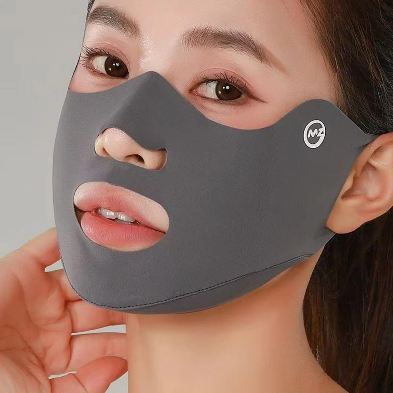 Masque respirant en soie glacée, lavable, anti-poussière, protection solaire, Anti-UV, pour la condu