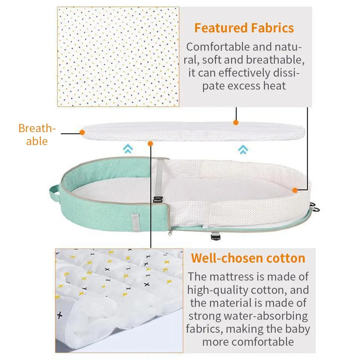 Lit voyage bébé nid couchage nouveau-né filet pliable moustiquaire sac berceau portable léger