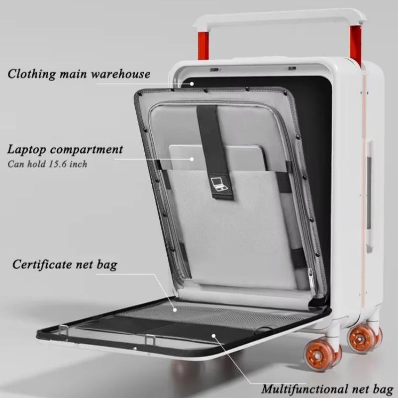 Valise de paquet pour ordinateur portable à ouverture frontale, capacité d'entrepôt profond, sac de