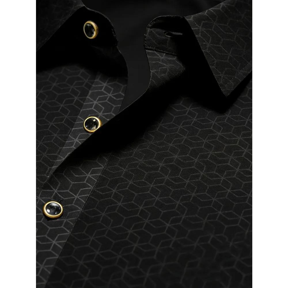 Chemise noire pour homme FGKKS, neuve, de luxe européenne, à carreaux, manches longues, élégante, dé