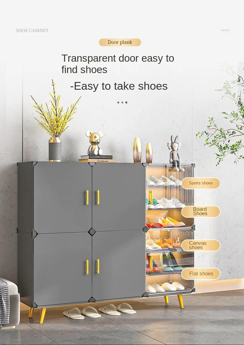 Armoires pliantes modernes de couloir de salon à la maison étagère de rangement de chaussures multic