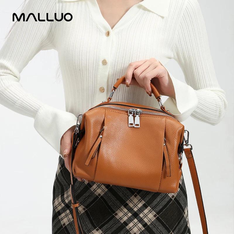Sac à main en cuir de vachette véritable pour femme, sac à bandoulière monochrome pour femme, sac à