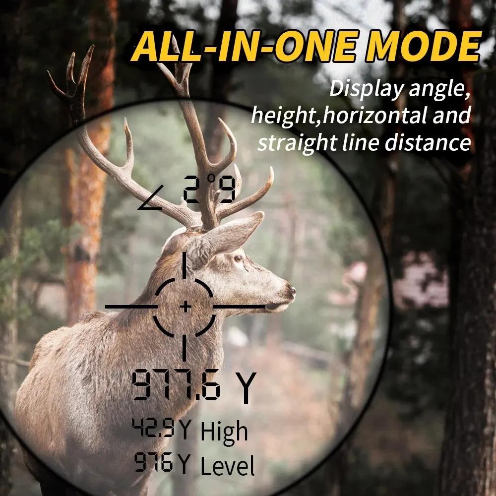 Télémètre laser de chasse REVASRI 1000 yards avec technologie d'acquisition de cible et rechargeable
