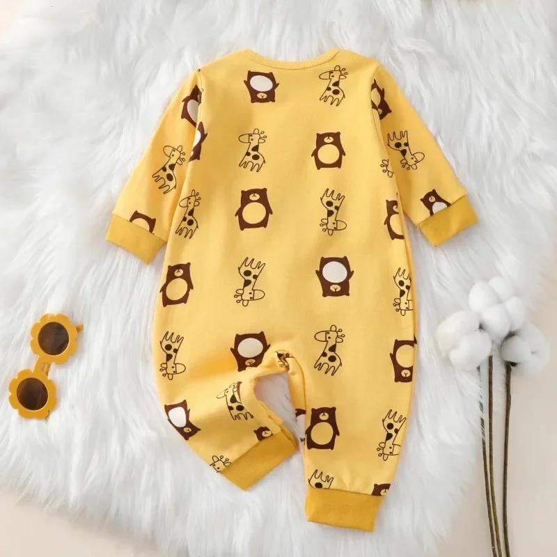 Barboteuse pour nouveau-né, 100% coton, pour fille et garçon de 0 à 18 mois, mignon, manches longues