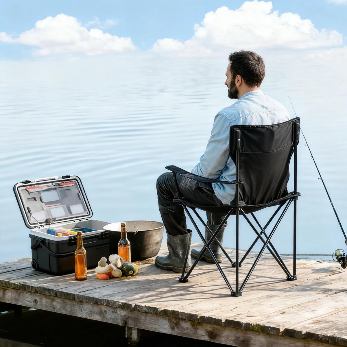 Chaises de Camping pliantes, chaise de pêche, meubles de terrasse de plage, fauteuil Portable de voy