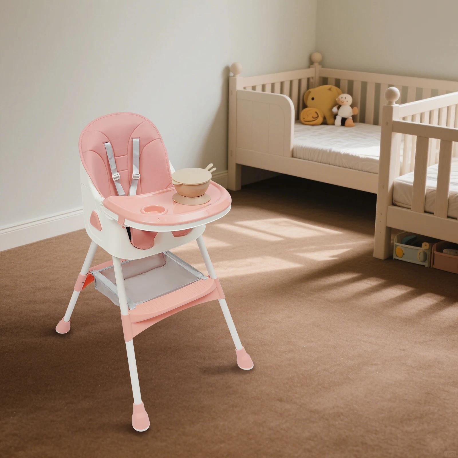 Chaise haute 2-en-1 pour bébé et enfant, avec repose-pieds, chaise haute combinée, siège haute pour