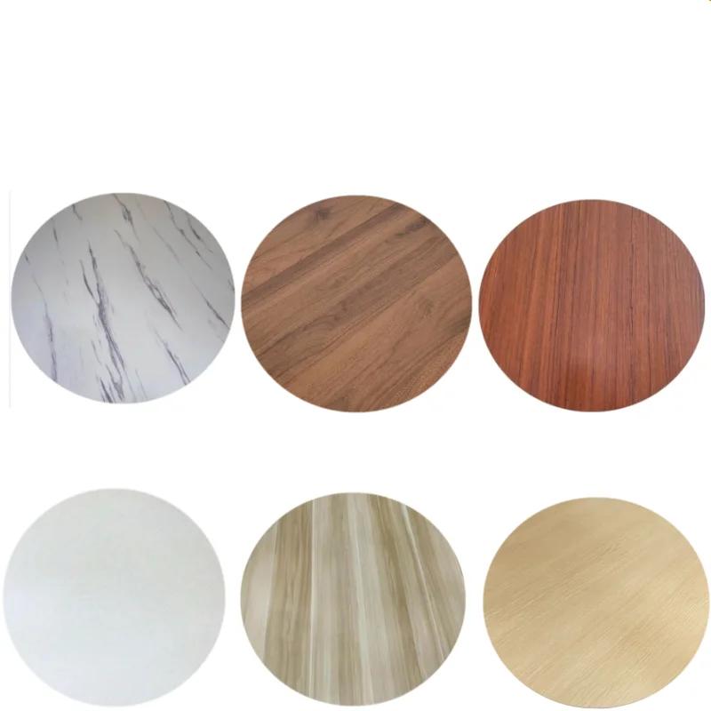 Plateau de Table en Bois à Comcussion Colorable avec Plastique Lisse, Planche Artificielle Ronde, Es