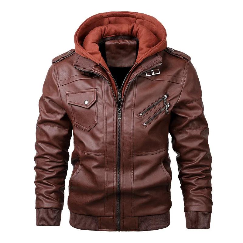 KB nouveaux hommes vestes en cuir automne décontracté moto veste en polyuréthane Biker manteaux en c