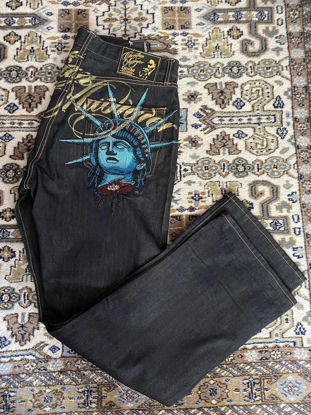 Jeans larges Harajuku Y2K à motifs diamants, pantalon décontracté en denim des années 2000, jean dro